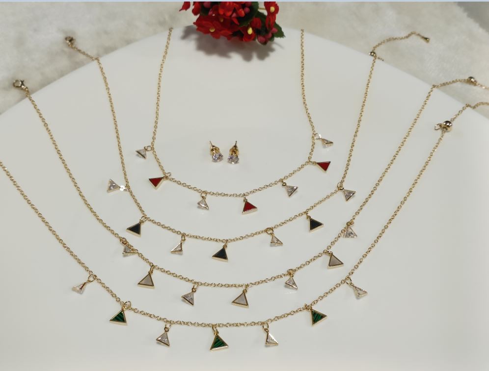 Silver/Gold/Rose Gold Plated Choker Necklace- NK 2451