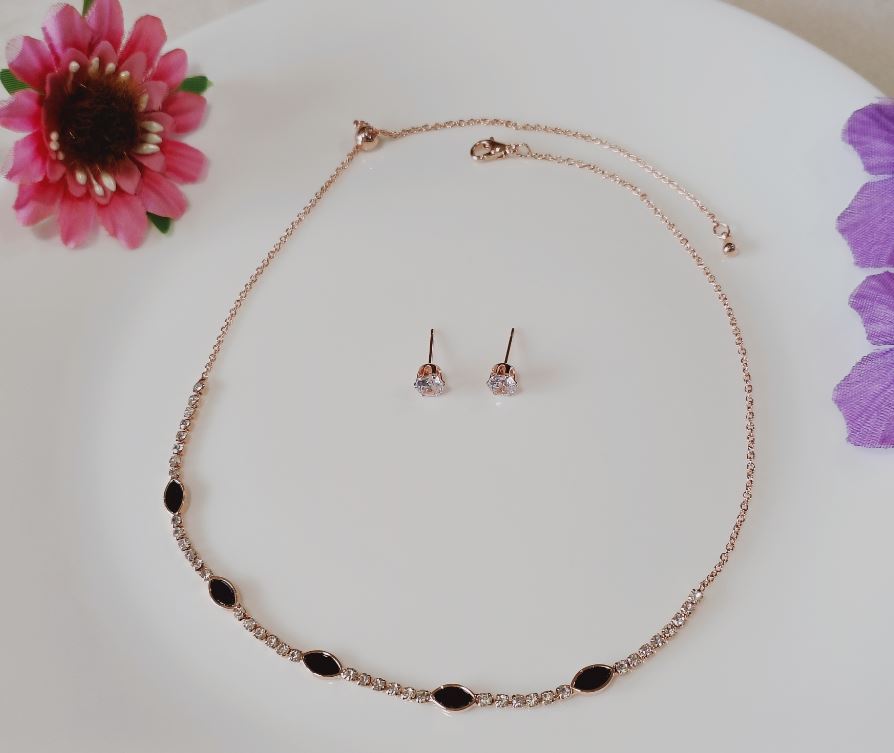 Silver/Gold/Rose Gold Plated Choker Necklace- NK 2460