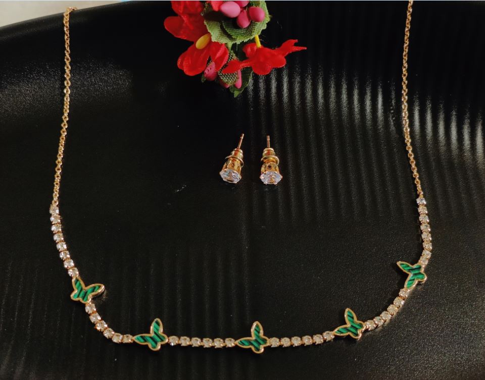Silver/Gold/Rose Gold Plated Choker Necklace- NK 2462