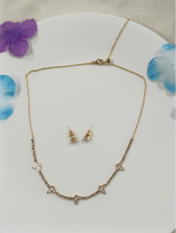 Silver/Gold/Rose Gold Plated Choker Necklace- NK 2462