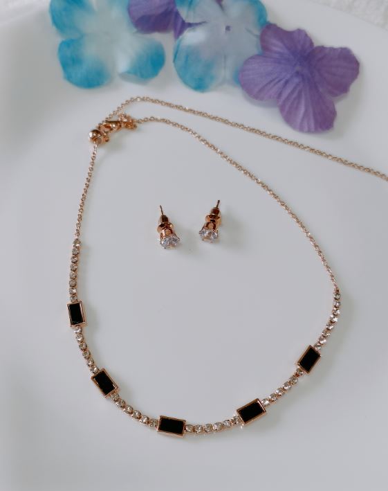 Silver/Gold/Rose Gold Plated Choker Necklace- NK 2464