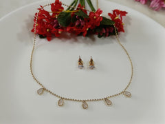 Silver/Gold/Rose Gold Plated Choker Necklace- NK 2465