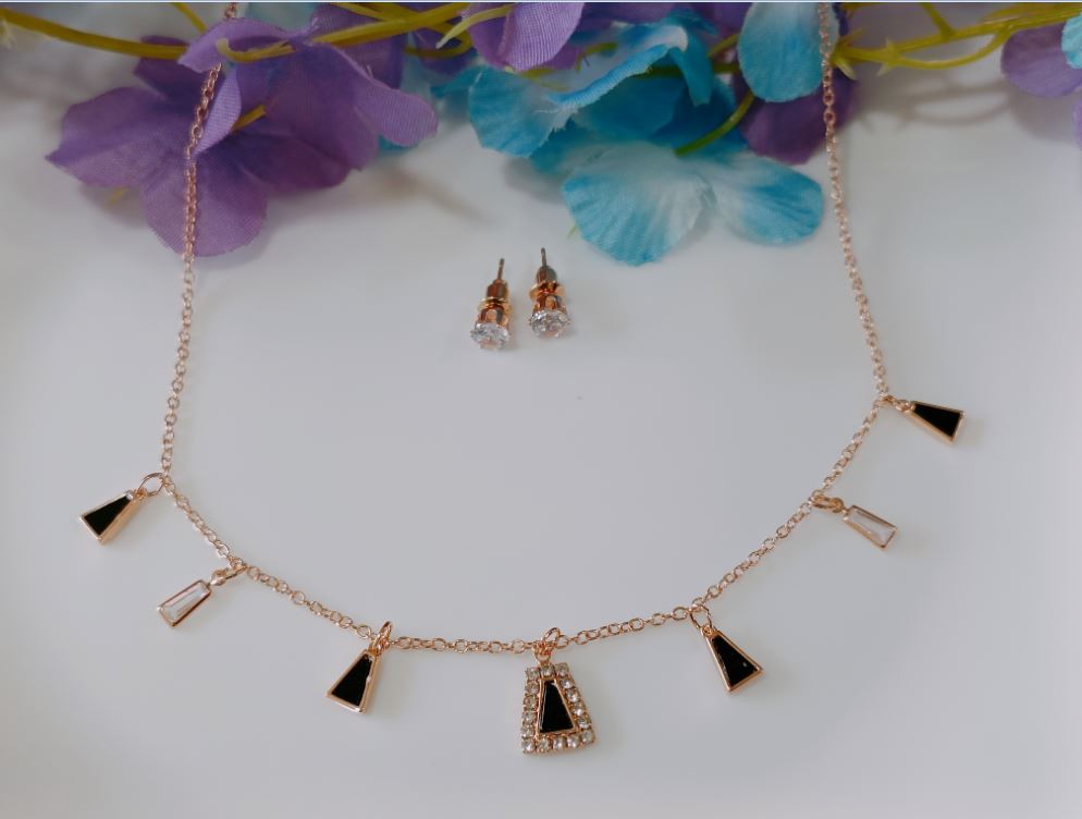 Silver/Gold/Rose Gold Plated Choker Necklace- NK 2466