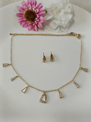Silver/Gold/Rose Gold Plated Choker Necklace- NK 2466