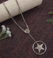 Paris Star Pendent Long Chain Necklace - NK 5138