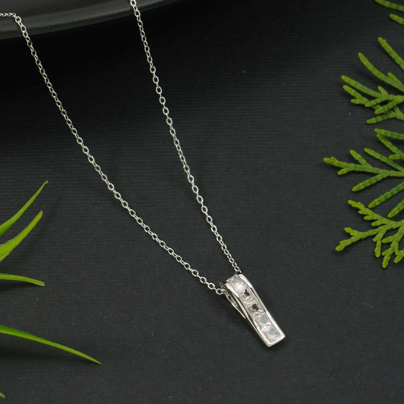 Western CZ Necklace Silver - Main Image