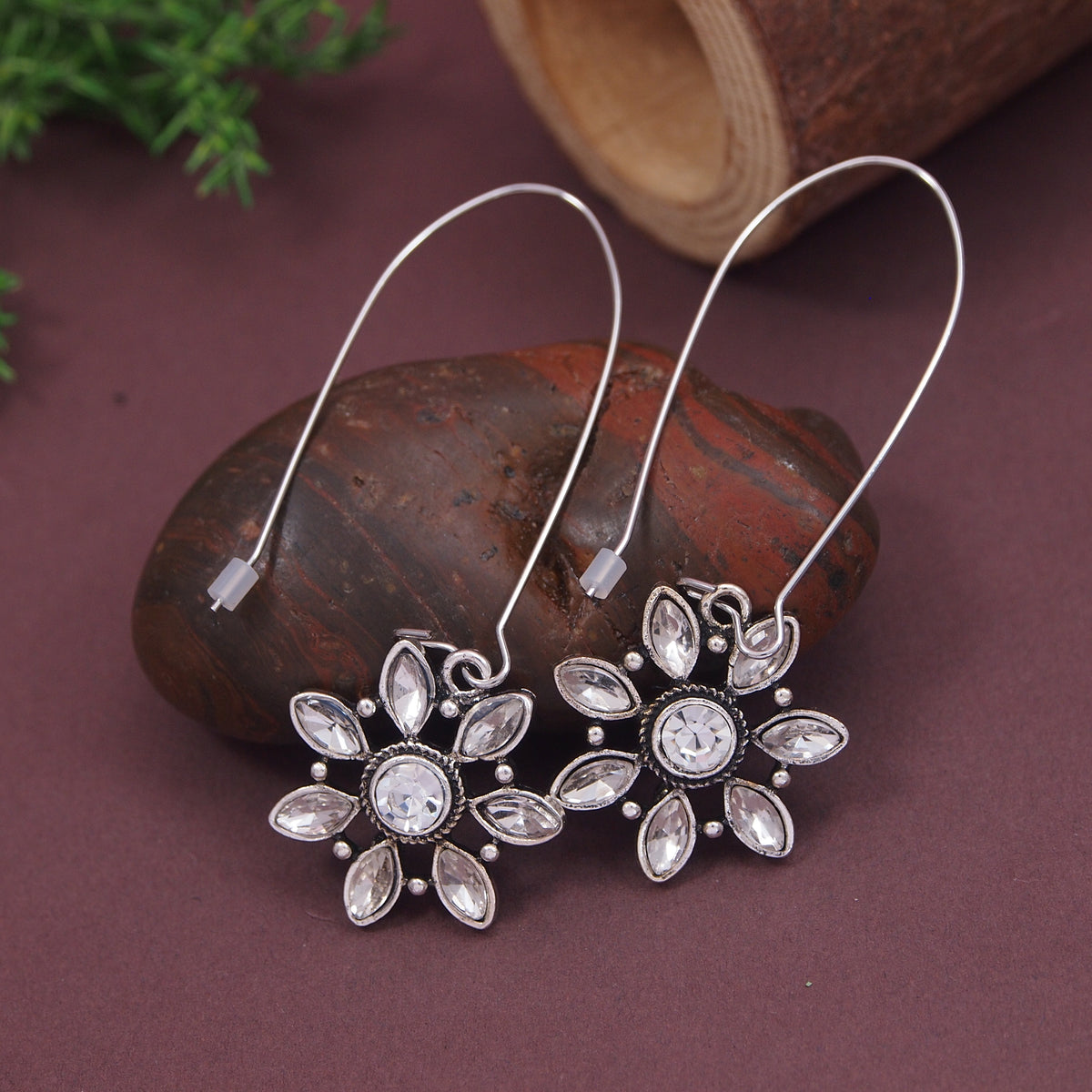 Antique Gold/Silver Plated Temple Shaped Hook Long Earring