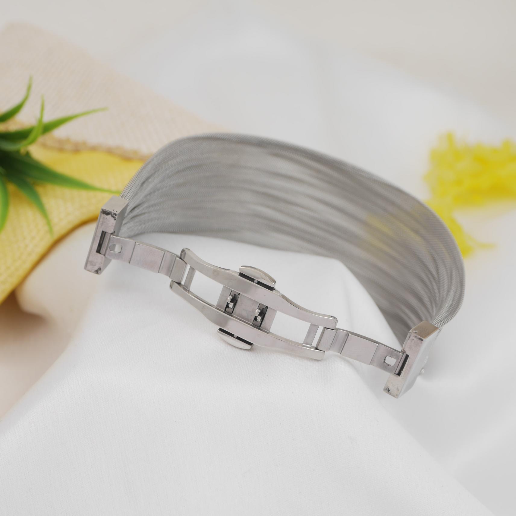 Stainless Steel Silver Colour Mesh Bracelet