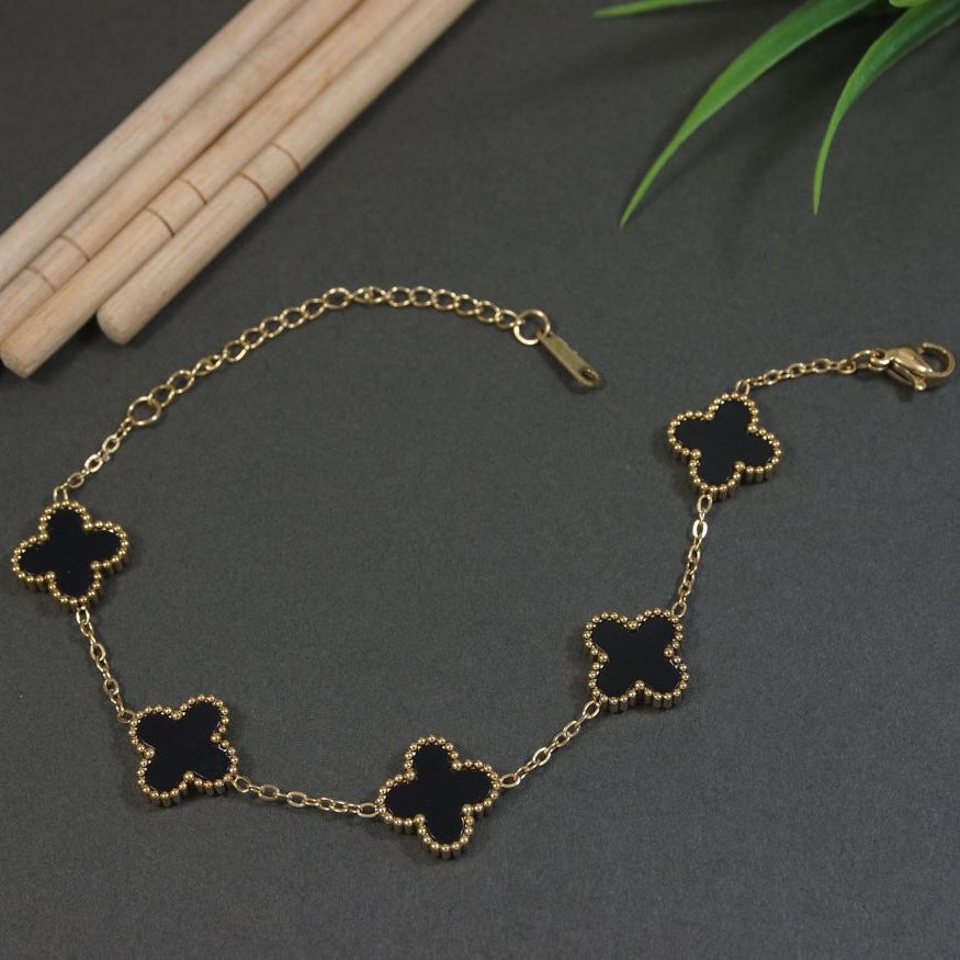 Stainless Steel Clover Bracelet