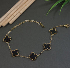 Stainless Steel Clover Bracelet - STBR 5345