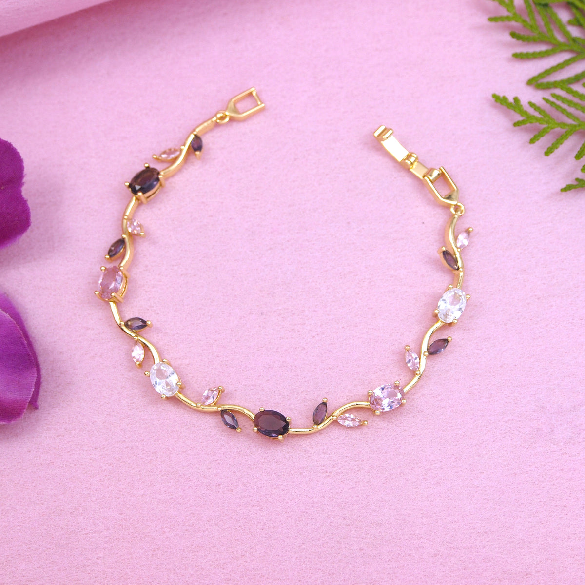 Tulip Stainless Steel Bracelet(PACK OF 3)