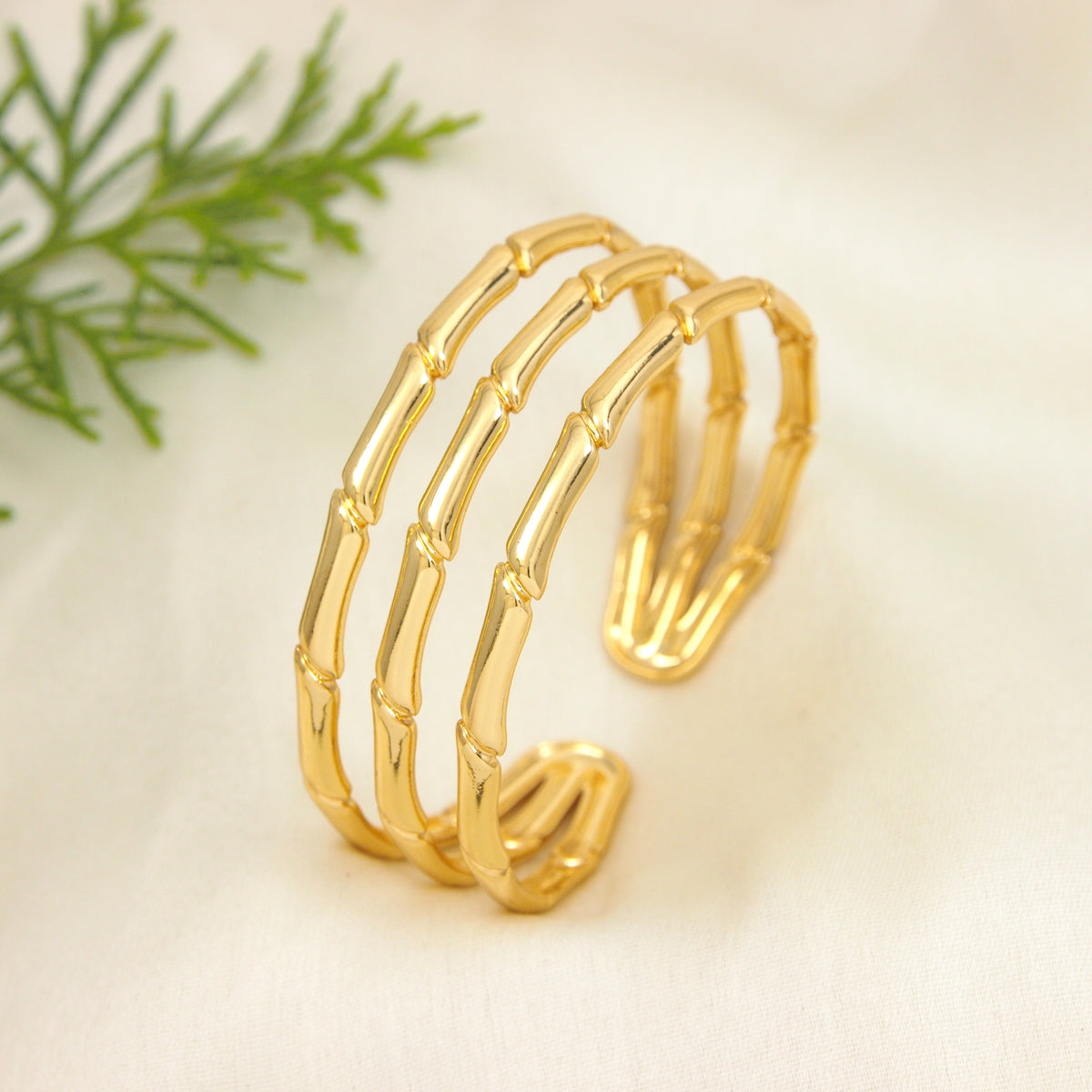 Adjustable  gold plated Cuff Kada ( PACK OF 6 )