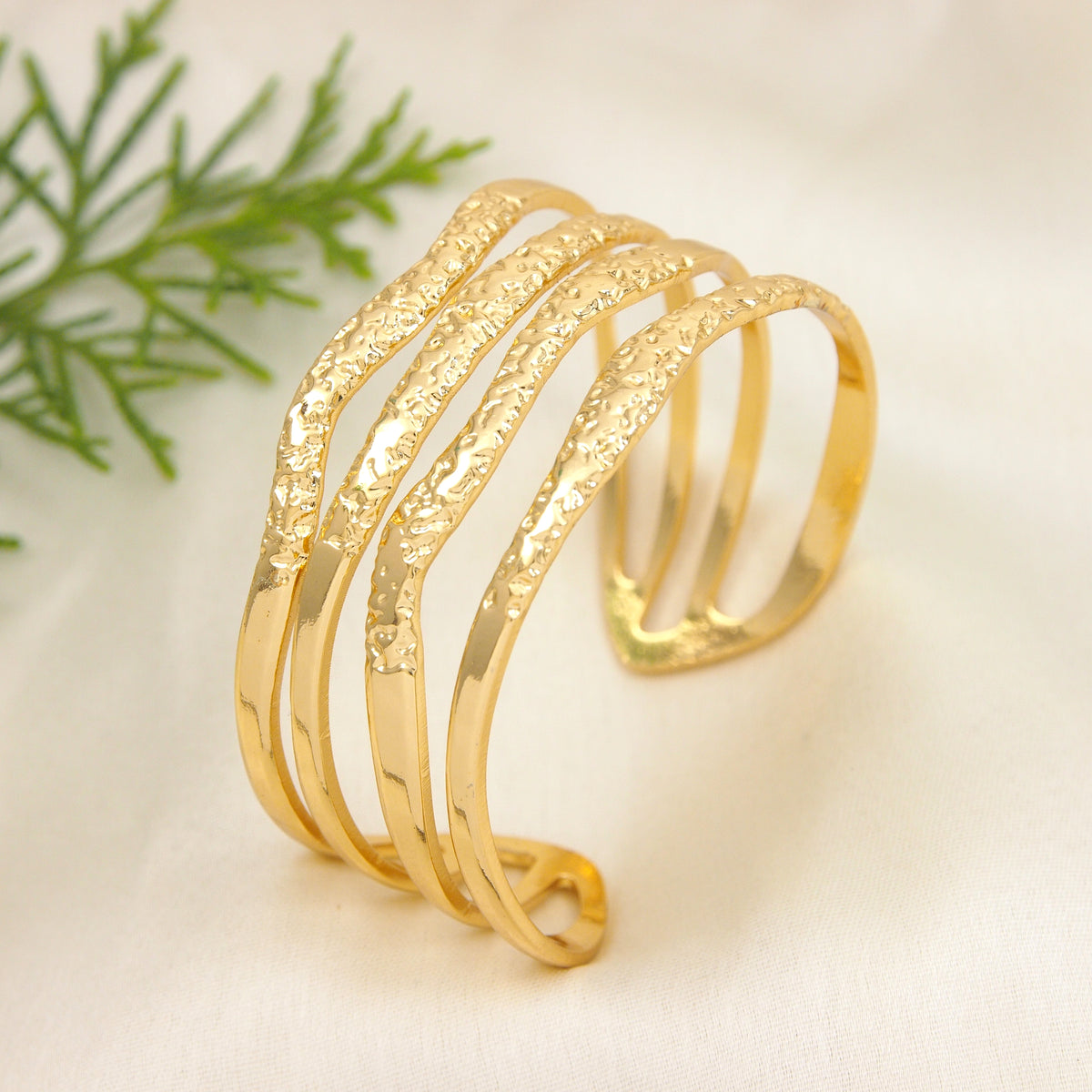 Adjustable  gold plated Cuff Kada ( pack of 6 )