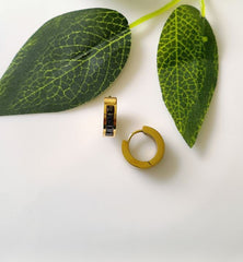 Stainless Steel Gold/Rosegold Plated Tiny Hoops Earring-STNER 2572