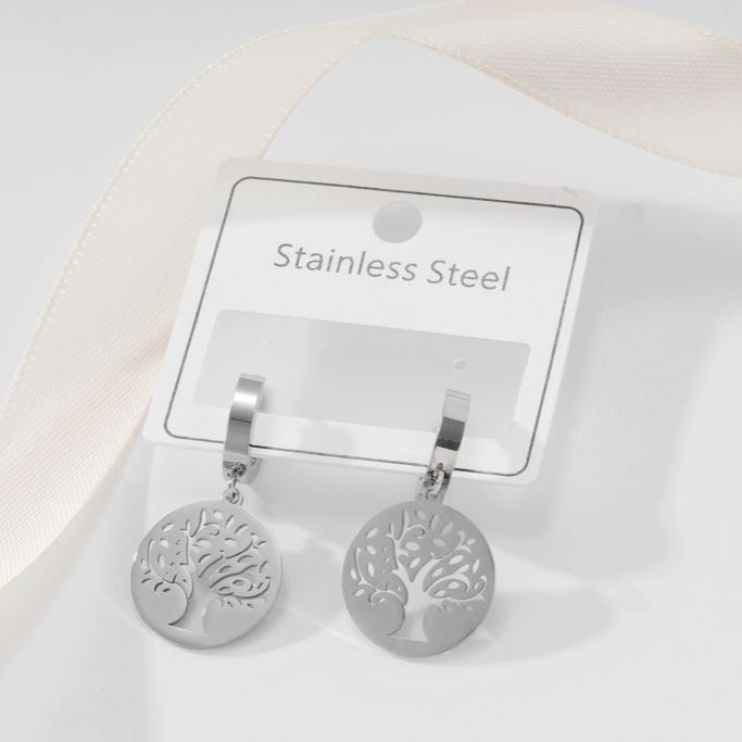 Stainless Steel Life Of Tree Earring