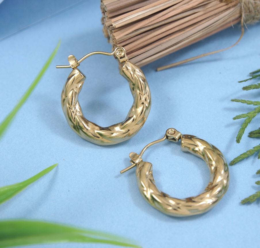 Stainless Steel Anti Tarnish Hoops Earring