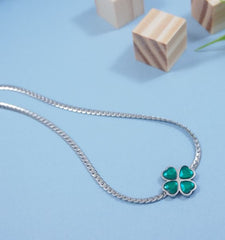 Stainless Steel Floral Pendent Necklace  - STNK 5489