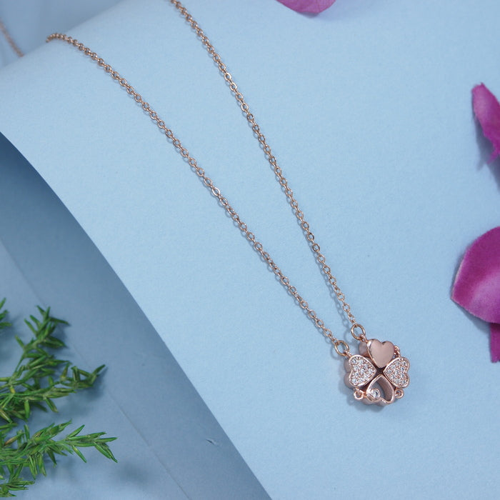 Stainless Steel Hearts Magnet Pendent Necklace