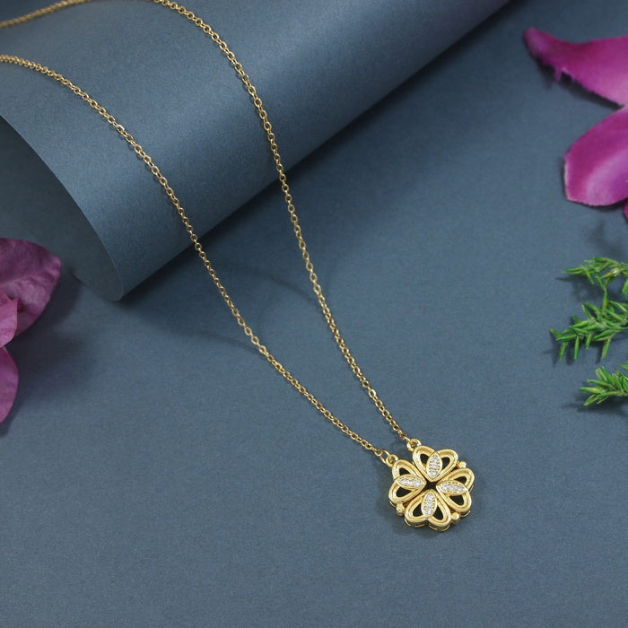 Stainless Steel Hearts Magnet Pendent Necklace