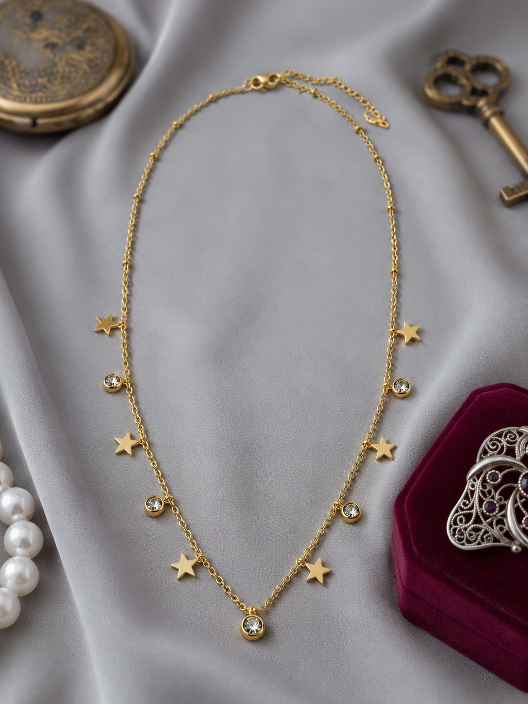 The Solid Starlet Droplet Stainless Steel Necklace
