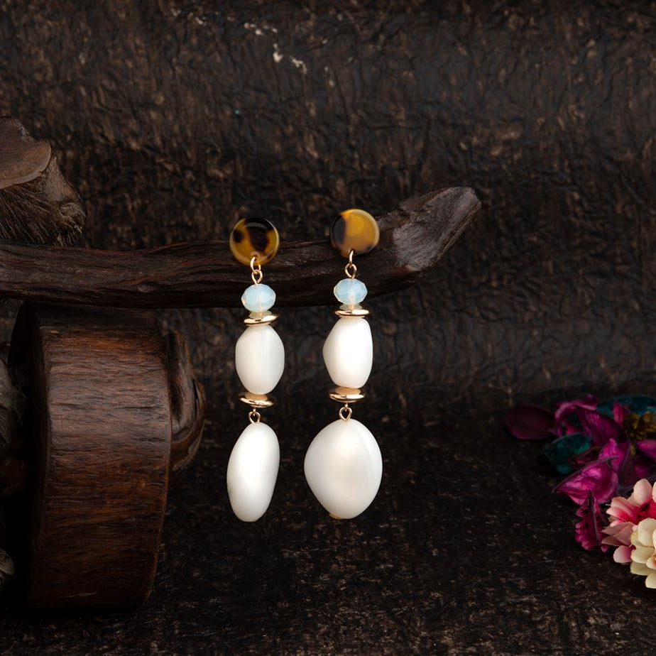 Gold Plated Beads Designed Western Fashion Earring