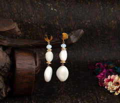 Gold Plated Beads Designed Western Fashion Earring-WER 1497