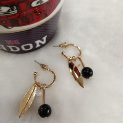 Gold Plated Resin Beaded Drop Western Fashion Earring-WER 1772