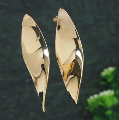 Gold/Silver Plated Leaf Stud Western Earring -  WER 4721