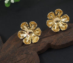Gold/Silver Plated Sunflower Stud Western Earring -  WER 4725