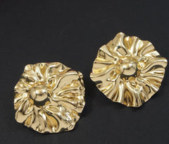 Gold/Silver Plated Cap Flower Stud Western Earring -  WER 4726