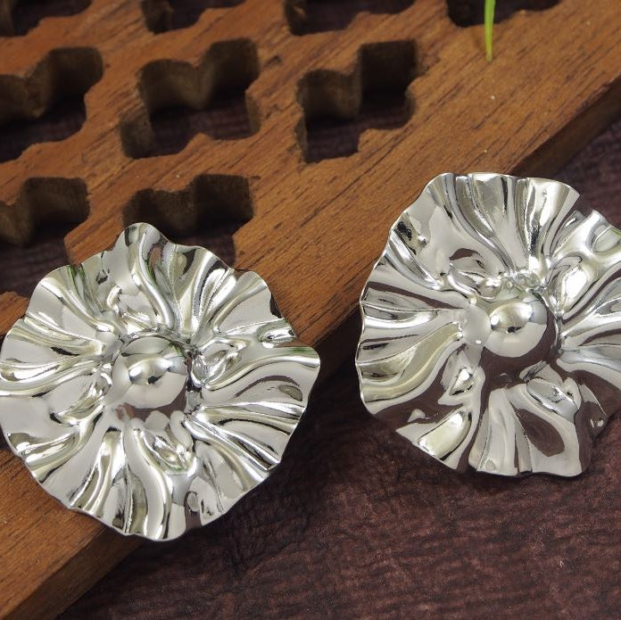 Gold/Silver Plated Cap Flower Stud Western Earring -  WER 4726