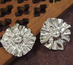 Gold/Silver Plated Cap Flower Stud Western Earring -  WER 4726