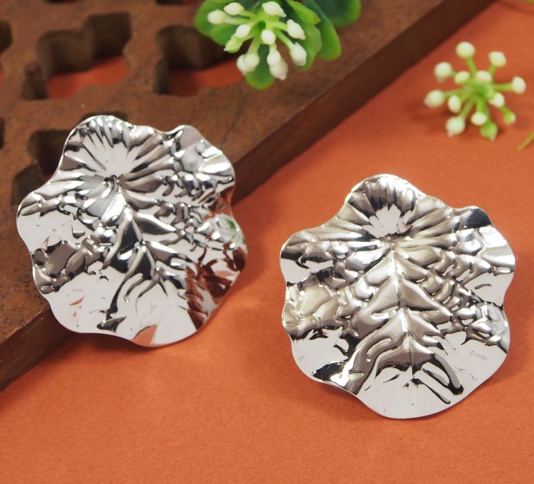 Gold/Silver Plated Leaf Shaped Stud Western Earring -  WER 4735