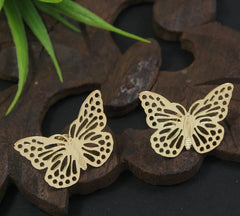 Gold/Silver Plated Butterfly Stud Western Earring -  WER 4740