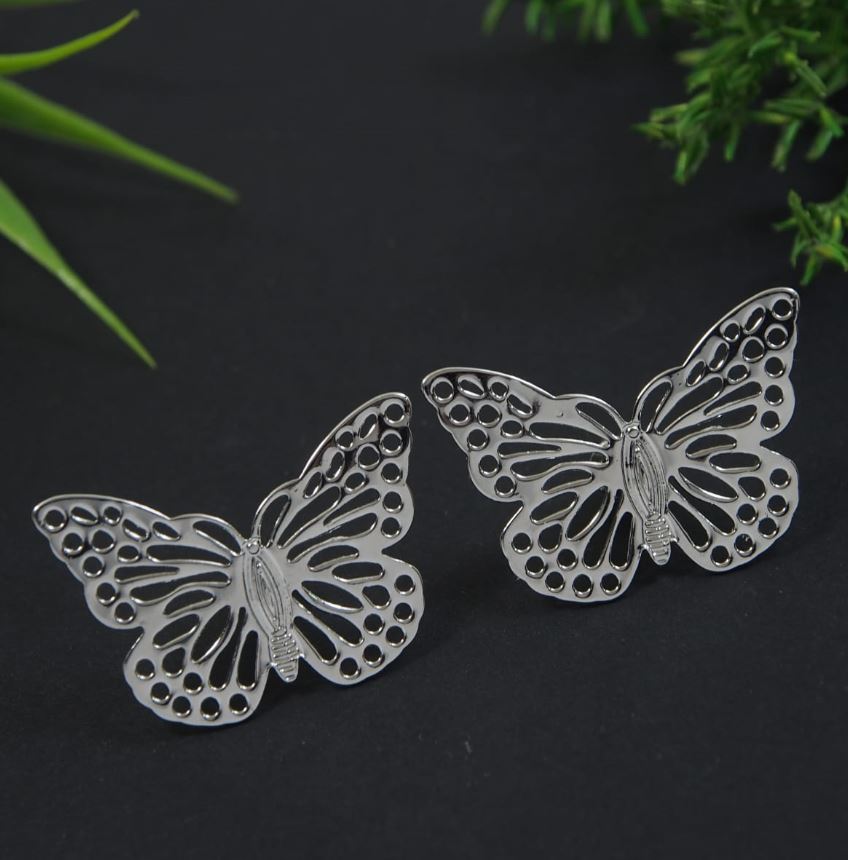 Gold/Silver Plated Butterfly Stud Western Earring -  WER 4740