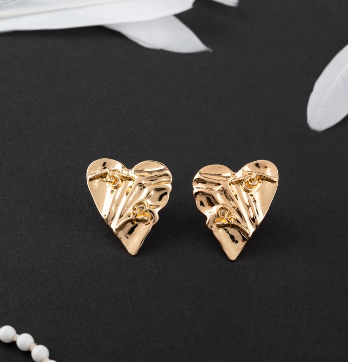 Heart Shaped Stud Western Earring - WER 5297