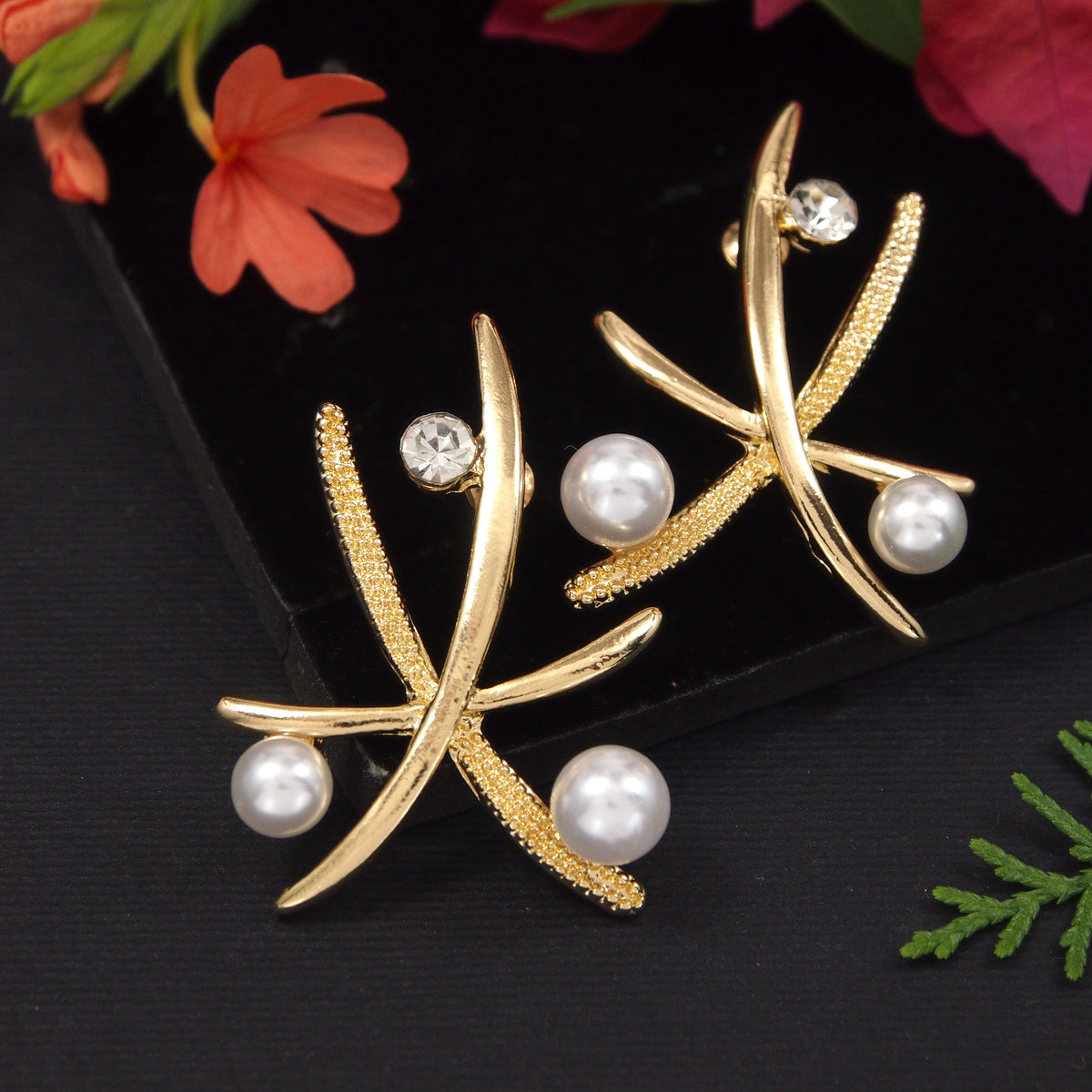 Gold Plated Western Earring ( pack of 6 )