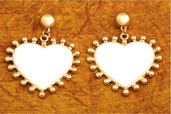 Gold / Silver Plated Heart Shaped Drop Earring- WER97