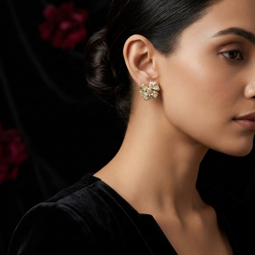 Korean Gold/ Silver Plated Stud Earring