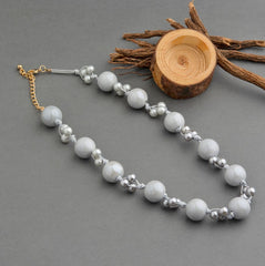 Round Shape Acrylic Resin Beads Necklace -1873