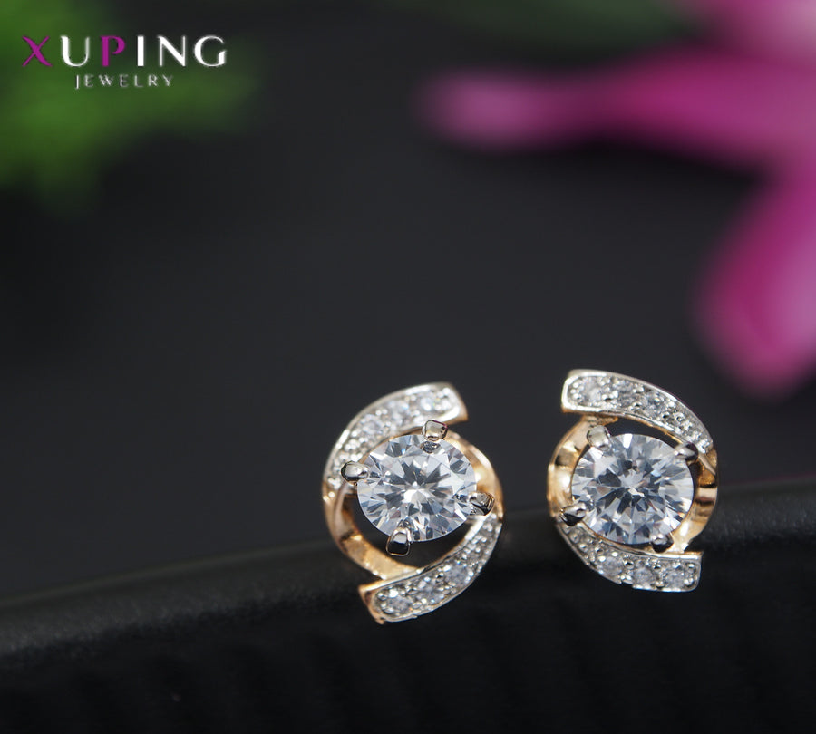 Gold Plated Cubic Zicronia Unique Designed Xuping Stud Earring- XPNGER 4389