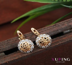 Gold Plated Floral Cubic Zicronia Xuping Earring- XPNGER 4472