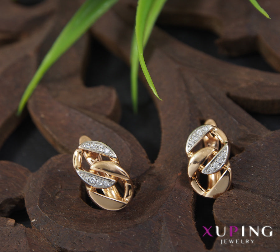 Gold Plated Chain Linked Cubic Zicronia Xuping Earring- XPNGER 4532