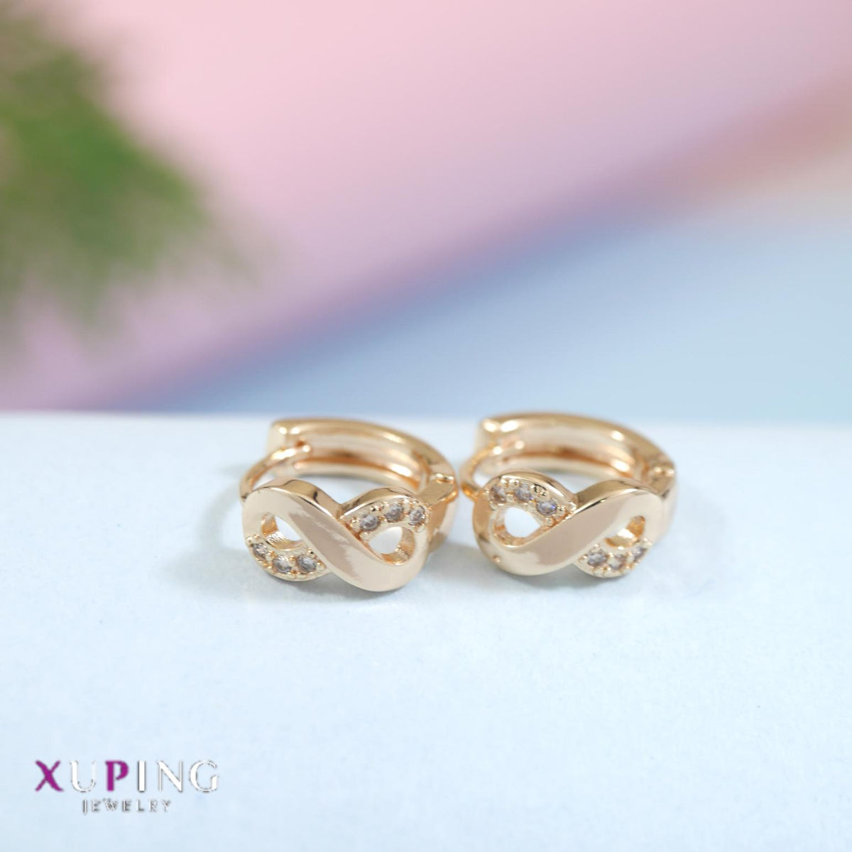 Gold Plated Infinity Xuping Hoops Earring