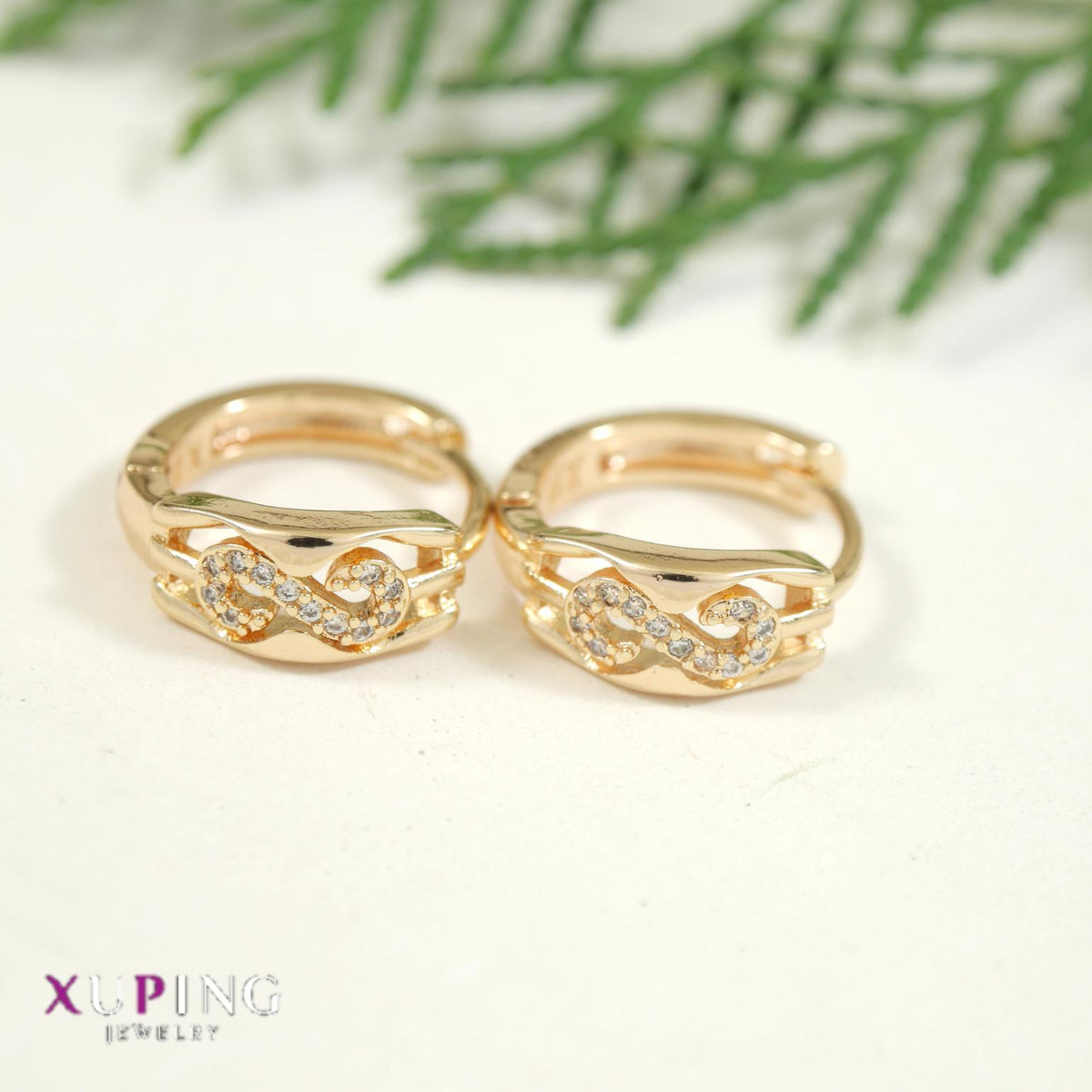 Gold Plated Xuping Hoops Earring