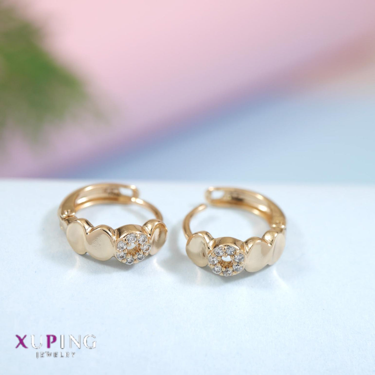 Gold Plated Xuping Hoops Earring