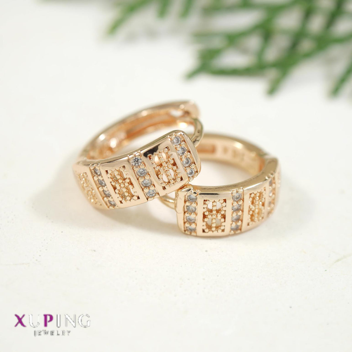 Gold Plated Xuping Hoops Earring