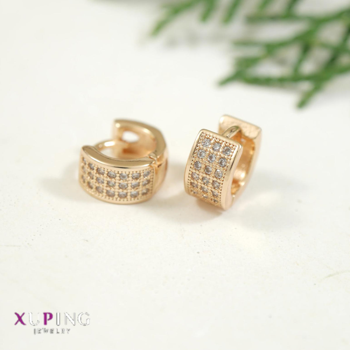 Gold Plated Xuping Hoops Earring