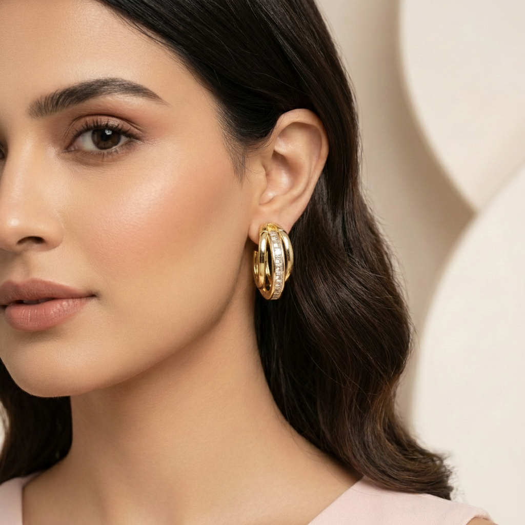 Korean Gold/ Silver Plated stud Earring