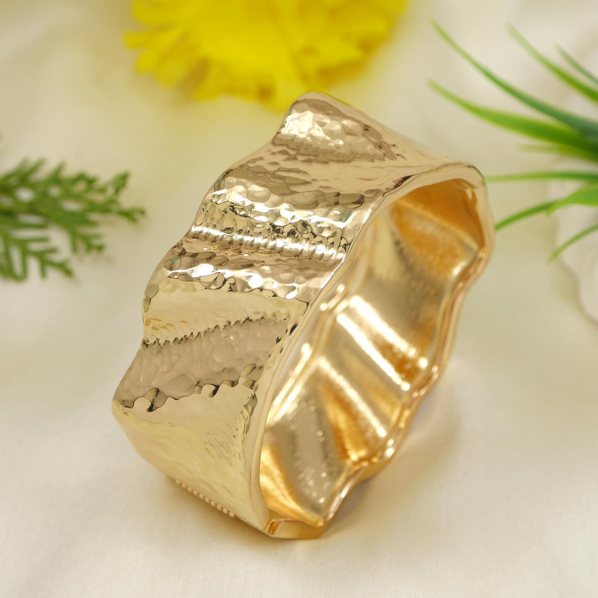 Gold and Silver Plated Cuff Kada